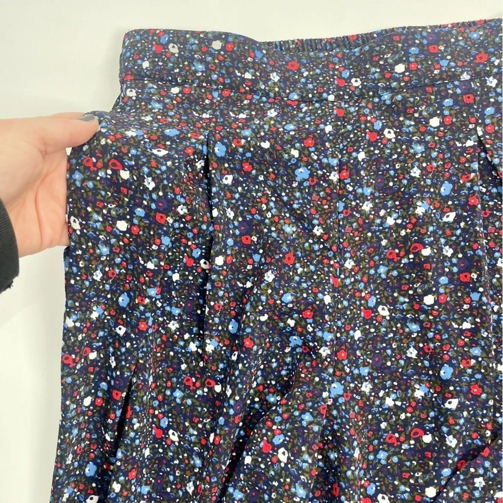 NWT Anthropologie x Stella Nova Olive Pants in Navy Ditzy Blue Floral Print XS - Picture 6 of 14